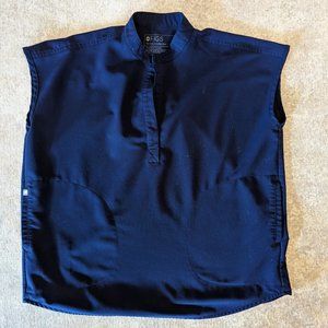 Rafaela Oversized Navy Scrub Top